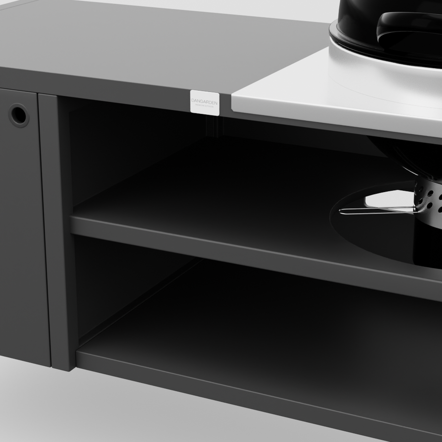 UMAMI Modul 3, schwarz + schwarzer Kugelgrill NORDIC FLAME 